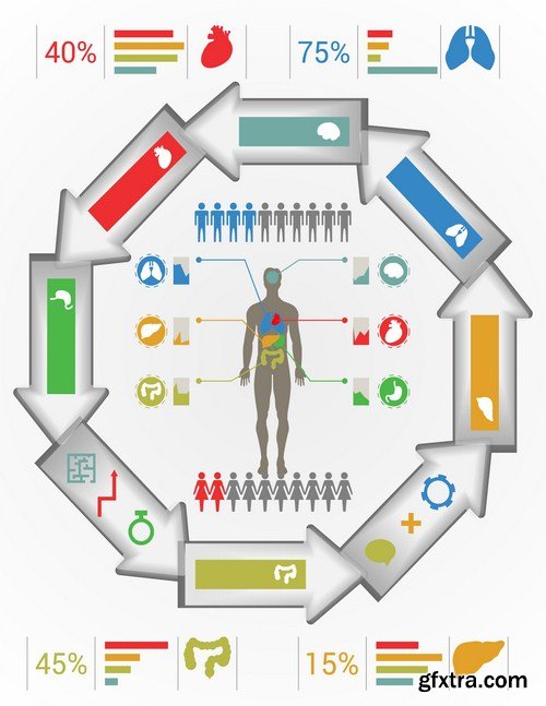 Medical Infographics 12X EPS