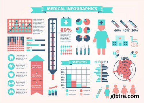 Medical Infographics 12X EPS