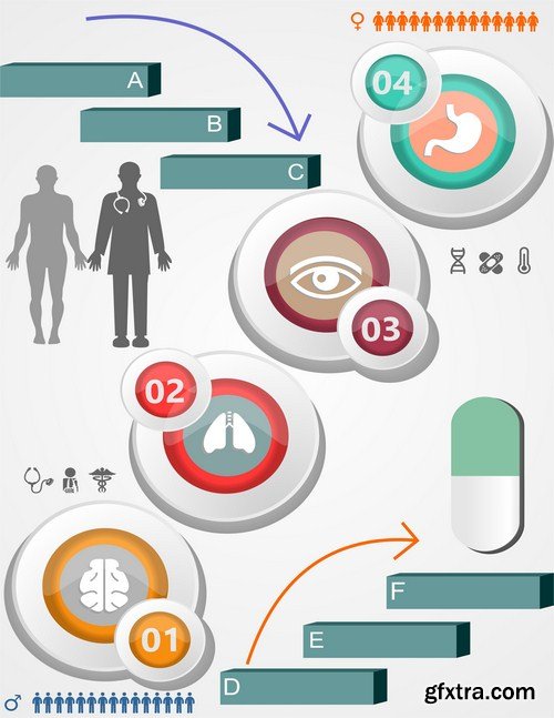 Medical Infographics 12X EPS