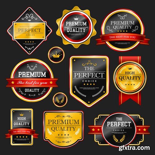 Golden Premium Quality Labels 12X EPS