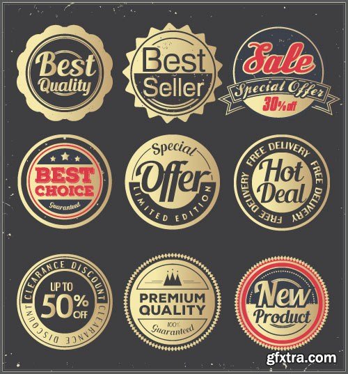 Golden Premium Quality Labels 12X EPS