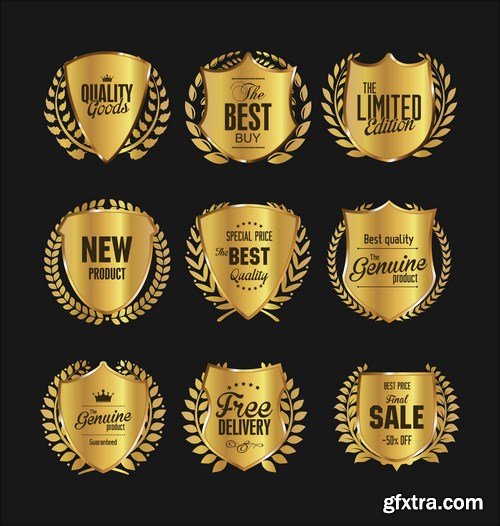 Golden Premium Quality Labels 12X EPS