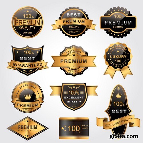 Golden Premium Quality Labels 12X EPS