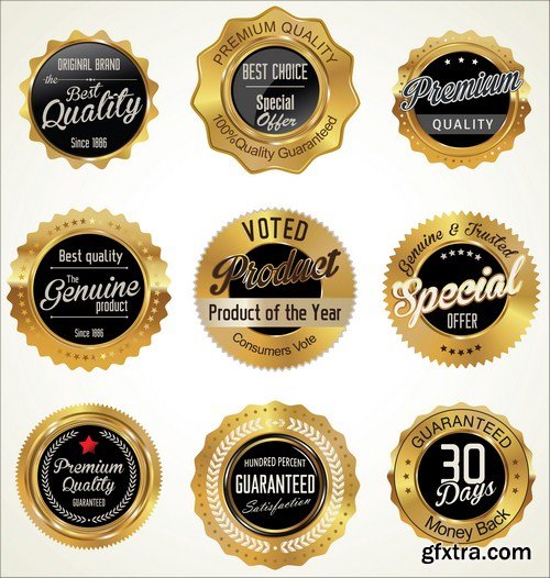 Golden Premium Quality Labels 12X EPS