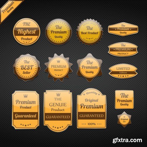 Golden Premium Quality Labels 12X EPS