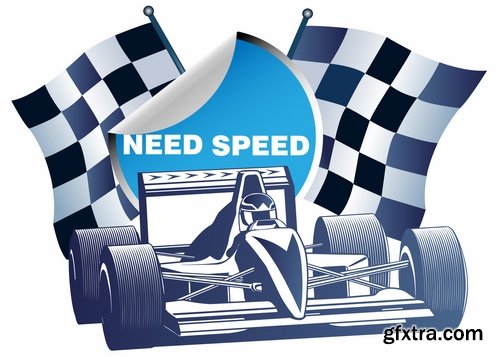 Collection of vector image Formula 1 car speed supercar 25 EPS