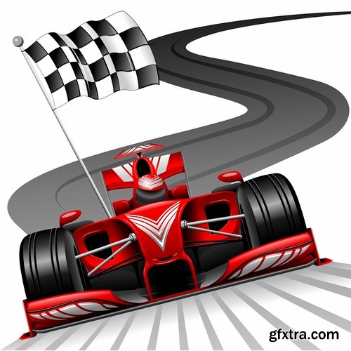 Collection of vector image Formula 1 car speed supercar 25 EPS