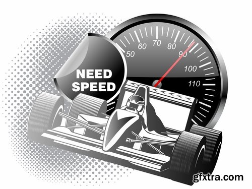 Collection of vector image Formula 1 car speed supercar 25 EPS