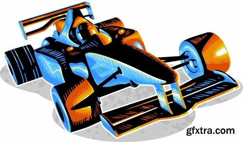 Collection of vector image Formula 1 car speed supercar 25 EPS