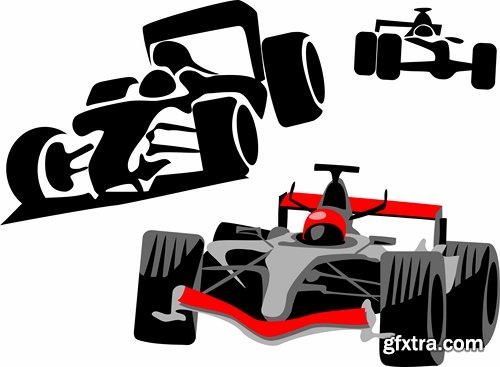 Collection of vector image Formula 1 car speed supercar 25 EPS