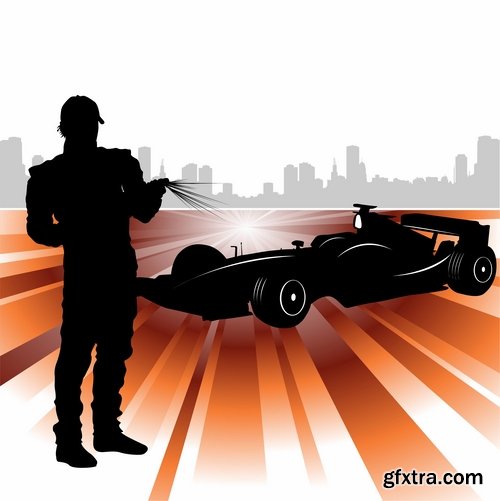 Collection of vector image Formula 1 car speed supercar 25 EPS