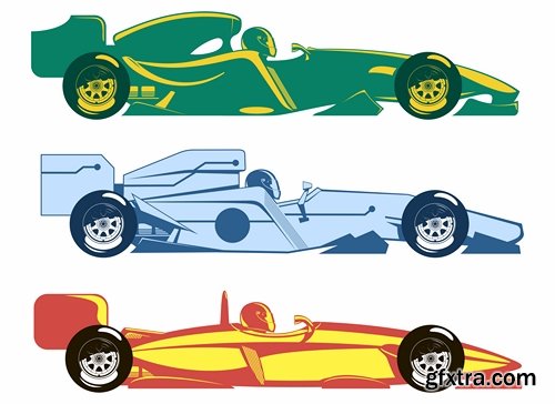 Collection of vector image Formula 1 car speed supercar 25 EPS