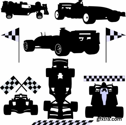 Collection of vector image Formula 1 car speed supercar 25 EPS