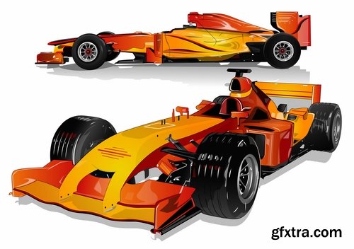 Collection of vector image Formula 1 car speed supercar 25 EPS