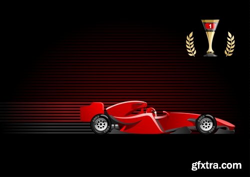 Collection of vector image Formula 1 car speed supercar 25 EPS