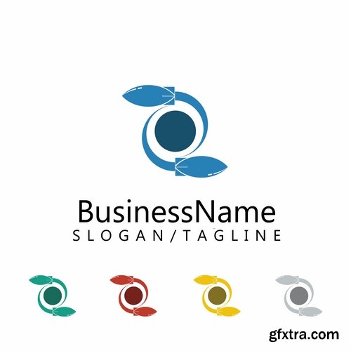 Collection picture vector logo illustration of the business campaign 23-25 EPS