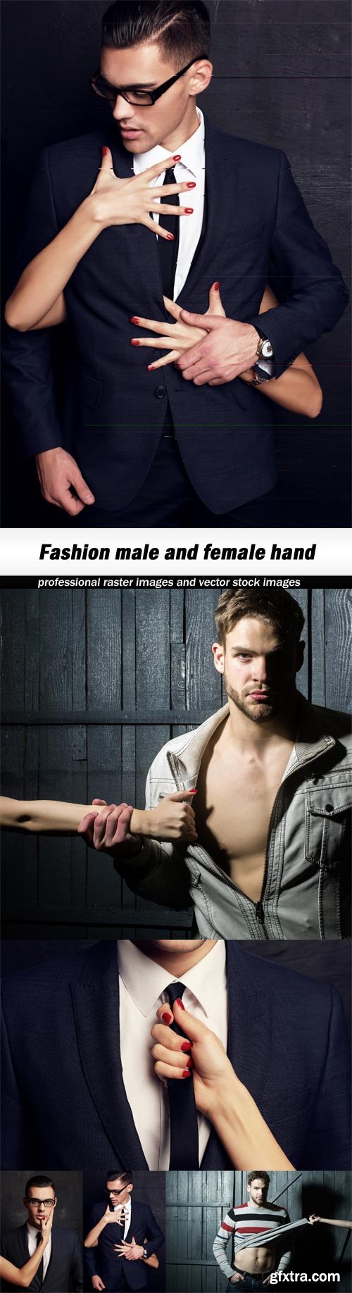 Fashion male and female hand