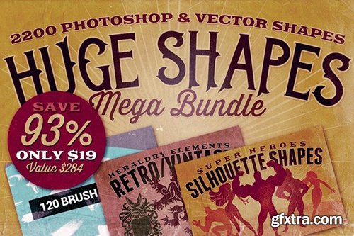 Creativemarket 2200 Shapes Mega Bundle 526003