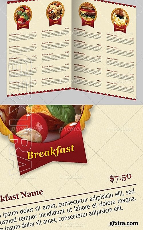 Elegant Restaurant Menu 4197