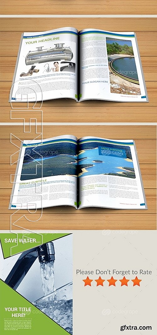 Octagon Magazine Template 6259