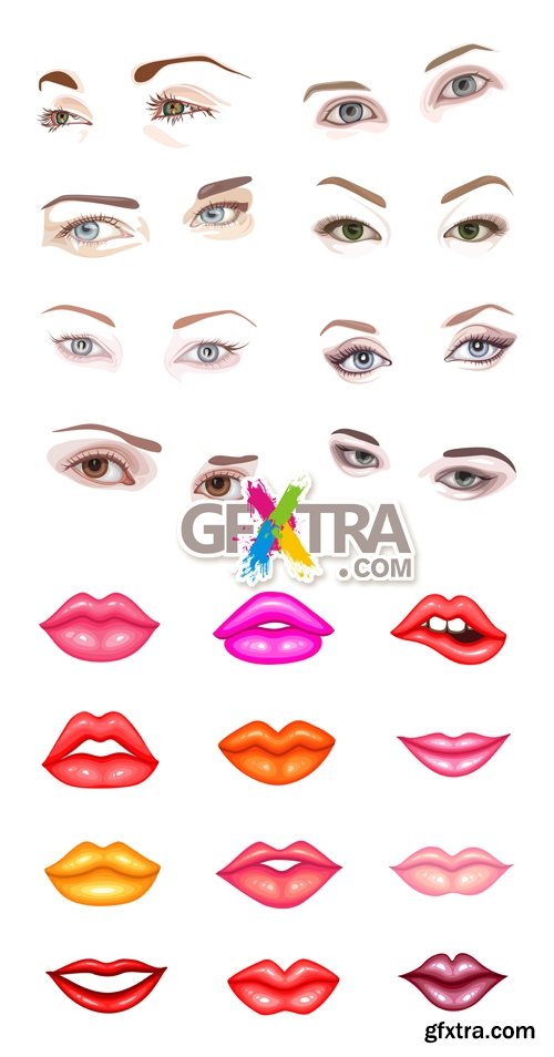 Eyes & Lips Vector