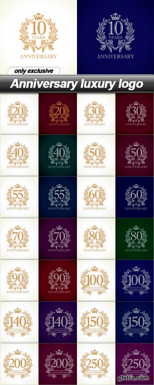 Anniversary luxury logo - 15 EPS