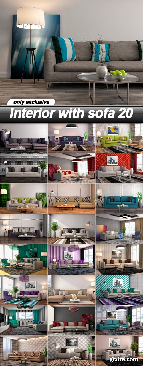 Interior with sofa 20 - 25 UHQ JPEG