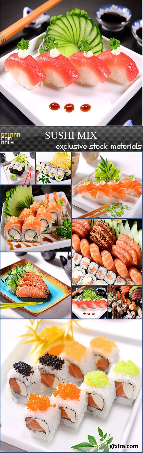 Sushi Mix, 9  x  UHQ JPEG