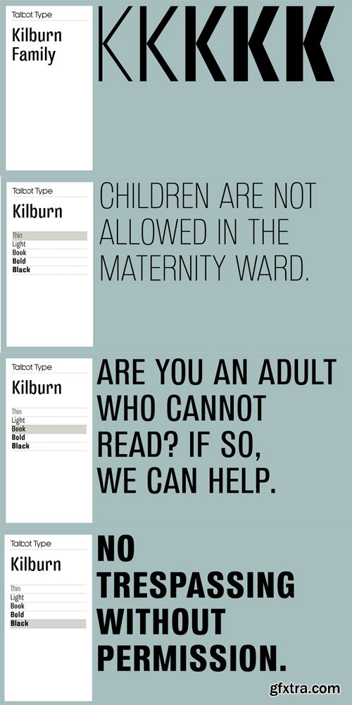 Kilburn Font Family $99