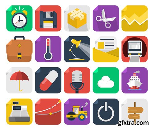 20 Flat Style Icons