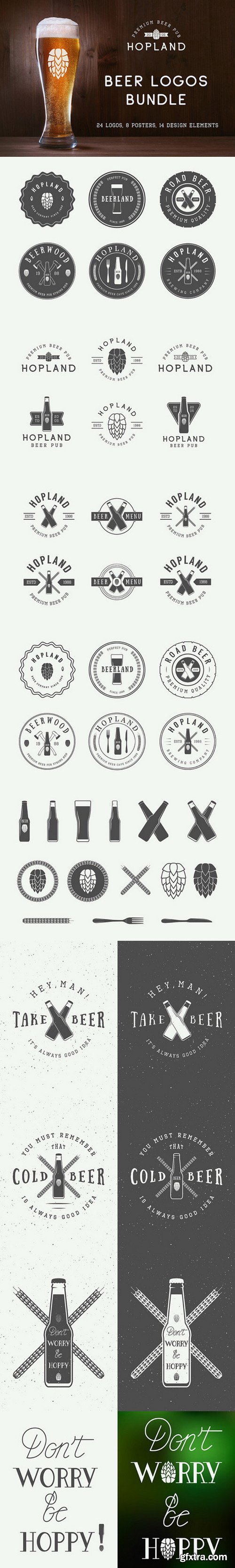 CM - Set of vintage beer logos 539901