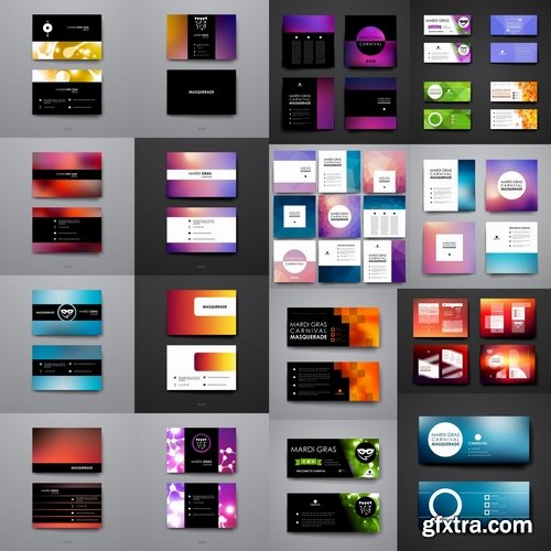 Collection of vector image flyer banner brochure business card 11-25 Eps