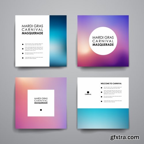 Collection of vector image flyer banner brochure business card 11-25 Eps