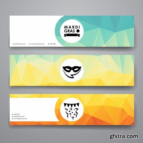 Collection of vector image flyer banner brochure business card 11-25 Eps