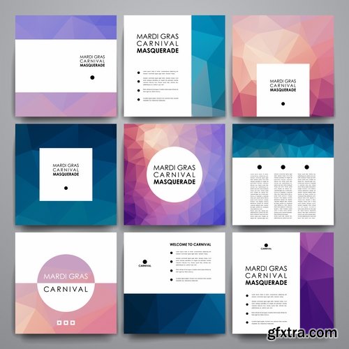 Collection of vector image flyer banner brochure business card 11-25 Eps