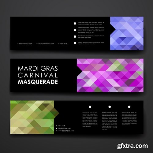 Collection of vector image flyer banner brochure business card 11-25 Eps