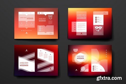 Collection of vector image flyer banner brochure business card 11-25 Eps