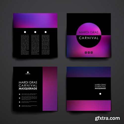 Collection of vector image flyer banner brochure business card 11-25 Eps