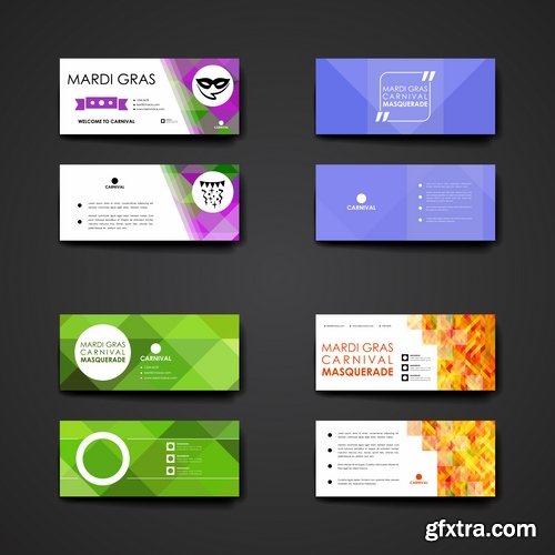 Collection of vector image flyer banner brochure business card 11-25 Eps