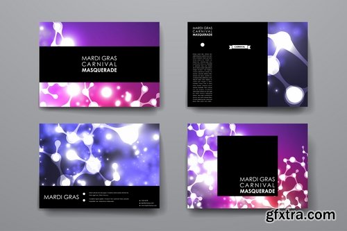 Collection of vector image flyer banner brochure business card 11-25 Eps