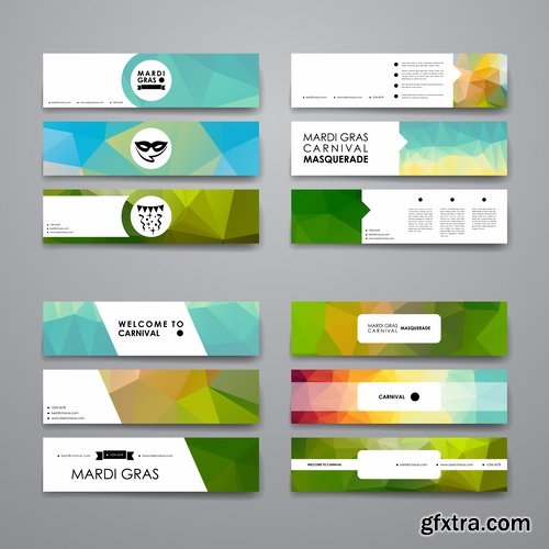 Collection of vector image flyer banner brochure business card 11-25 Eps