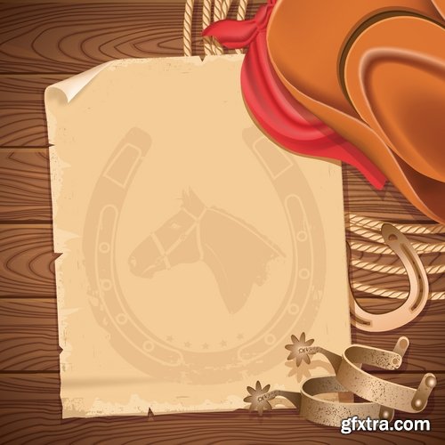 Collection of vector image cowboy herder boots saddle stirrups icon illustration west 25 EPS