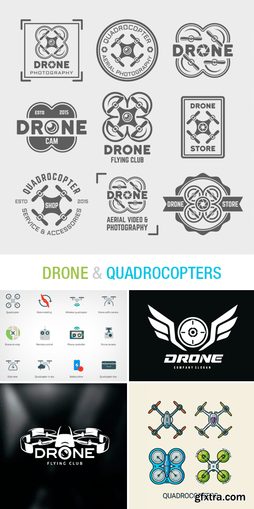 Amazing SS - Drone & Quadrocopters, 25xEPS