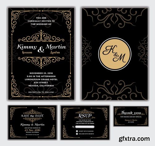 Wedding Invitations design - 12 EPS