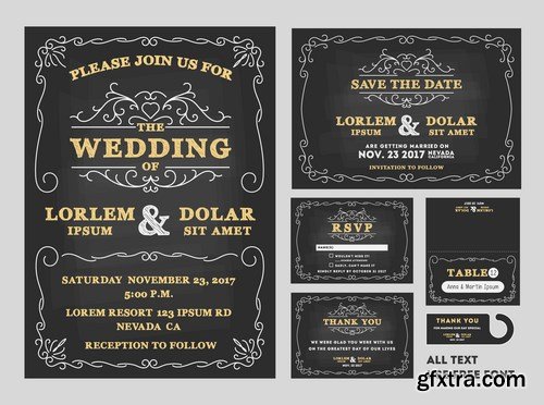 Wedding Invitations design - 12 EPS