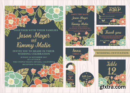 Wedding Invitations design - 12 EPS