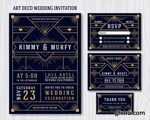 Wedding Invitations design - 12 EPS