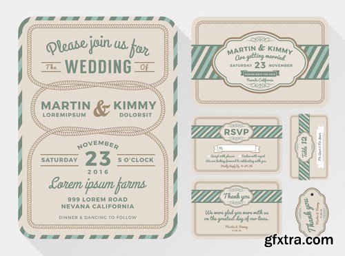 Wedding Invitations design - 12 EPS