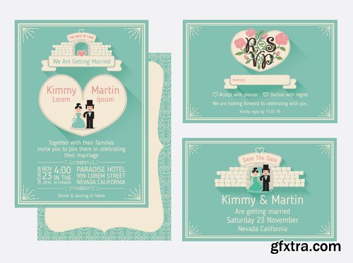 Wedding Invitations design - 12 EPS