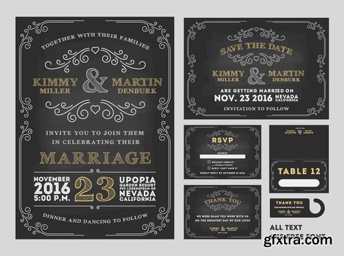 Wedding Invitations design - 12 EPS